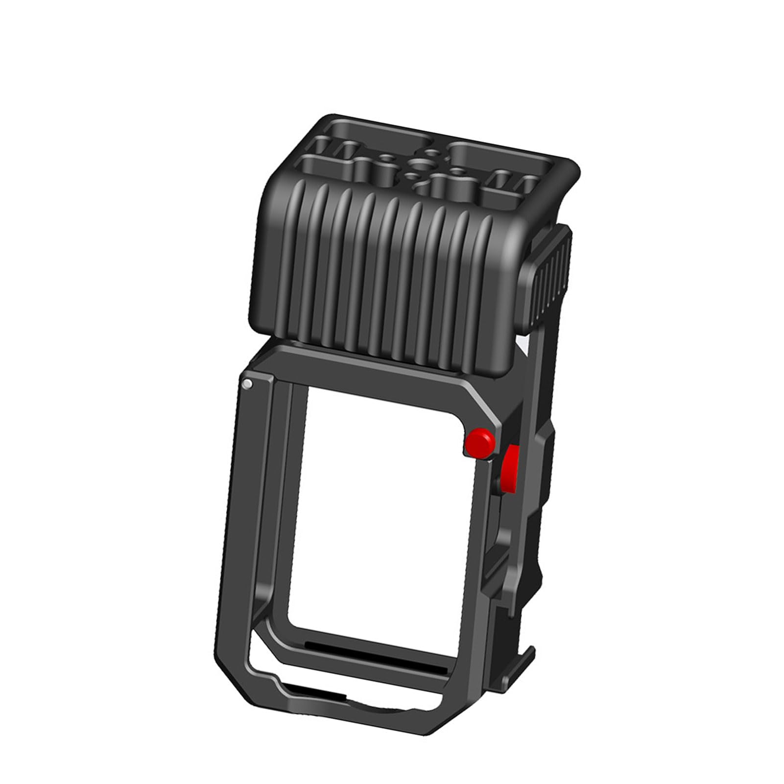 Generic Kit Impugnatura Ergonomica per Gabbia per Fotocamera, Kit Impugnatura Ergonomica in Lega di Alluminio per Action 6, Pulsante di Scatto a Rilascio Rapido per Riprese Stabili, Cinturino da