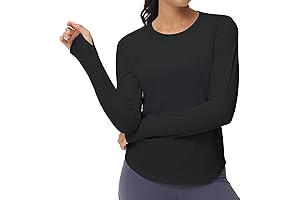 Women's Long Sleeve Athletic Tops for Workouts, Hiking, and Everyday Comfort