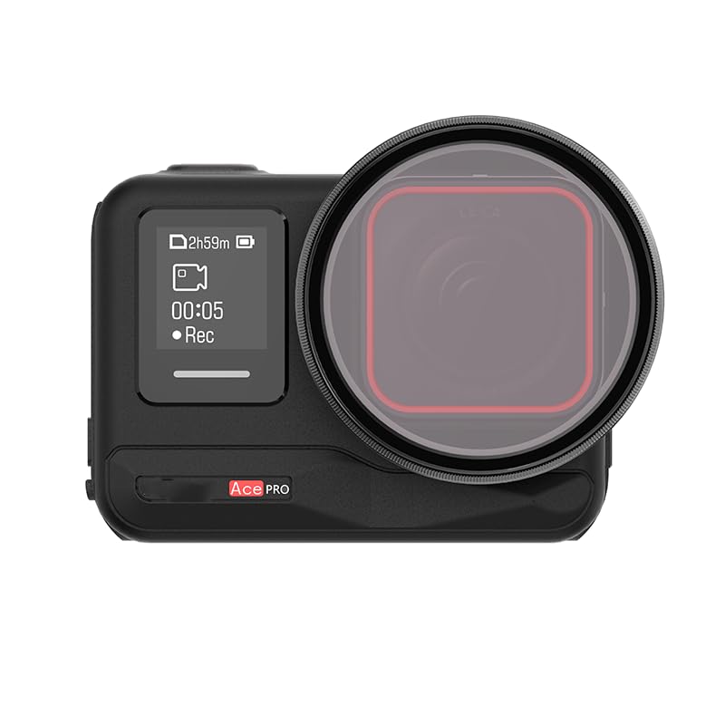 Soporte de Filtro de Metal para Insta 360 Ace Pro Impermeable, Soporte de Filtro para Insta 360 Ace Pro Lente Protectora Accesorios de cámara Deportiva