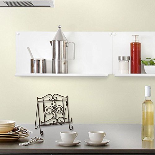 image for Tripar Swirl Design Metal Cookbook Stand, Tablet, iPad, Catalog, Cookb