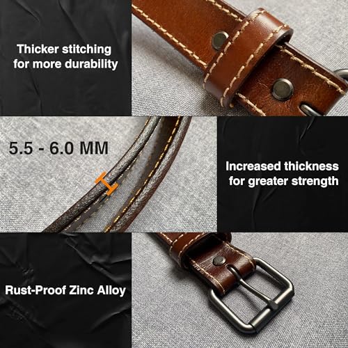 Leather Gun Belt for Men - 1.5" Concealed Carry Belt - Heavy Duty & Durable2