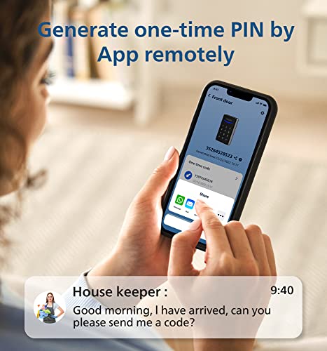 Philips Keyless Entry Door Lock With Keypad - Touchscreen Smart Lock For Front Door, Remote One-Time Code Via App, Standalone Deadbolt Lock - Matte Black #TOP2