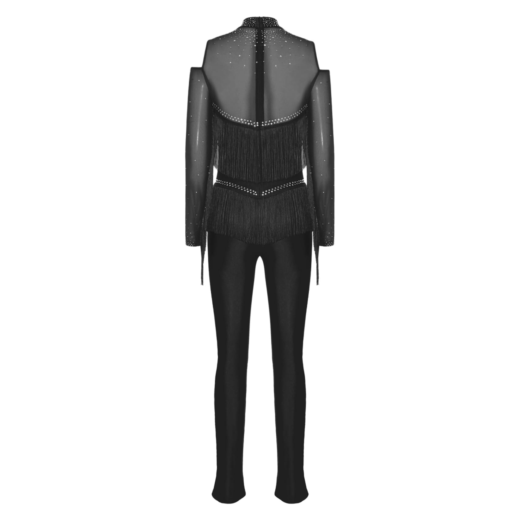 Combinaison Disco Pour Dames Maillot Gymnastique Rhythmique Pour Dames Maillot Long Manches Collant Unitard Corps Pour Gymnastique Et Danse Compétition