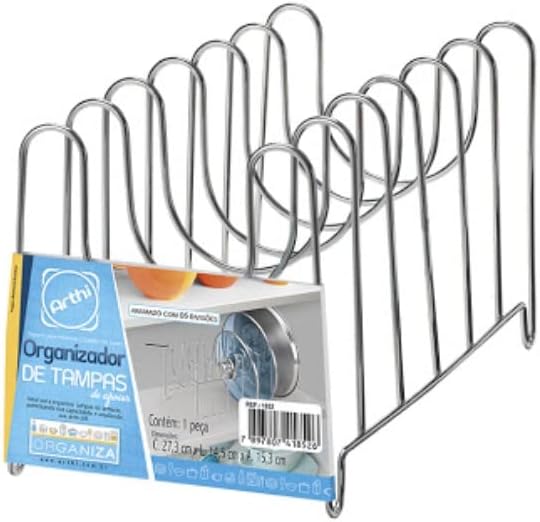 achadinhos para cozinha - Organizador de tampas de panela para cozinha