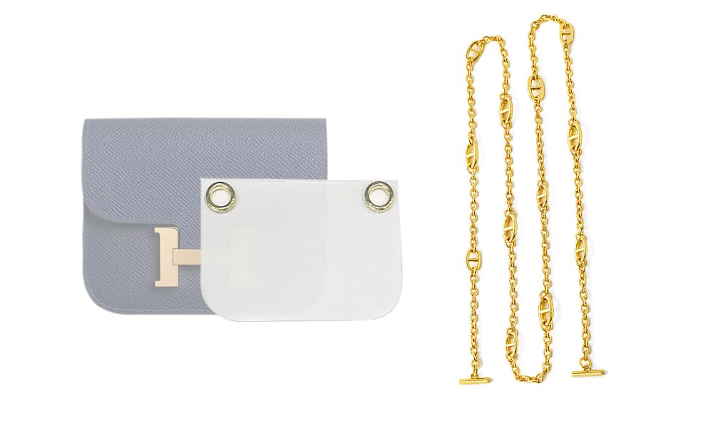 YESIKIMI Constance Slim Wallet Insert With Chain Constance Conversion Kit Constance Slim Wallet Insert Wallet on Chain Gift For Her (silver)