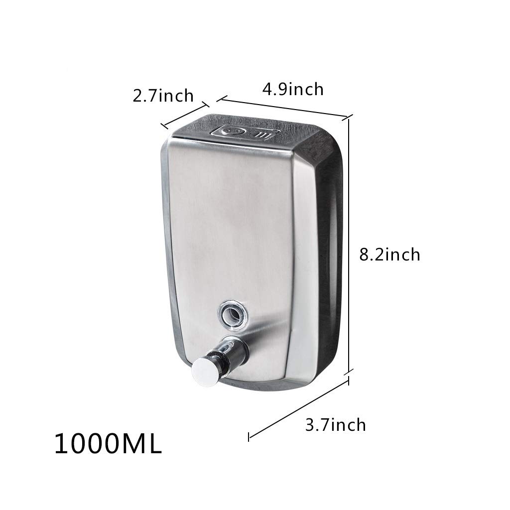 APUM Seifenspender Seifenspender Kreative manuelle Seifenkiste Hotel Badezimmer Küche Wandmontierte Seifenflaschenpumpe (Kapazität: 500 ml) (1000 ml)
