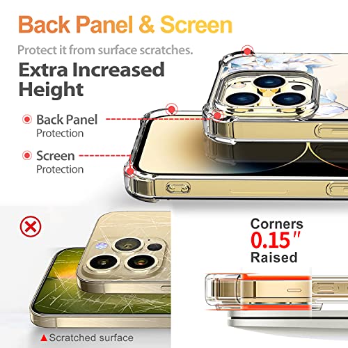 Coque iPhone 13 Pro Max florale antichoc avec protection écran intégrée - 3