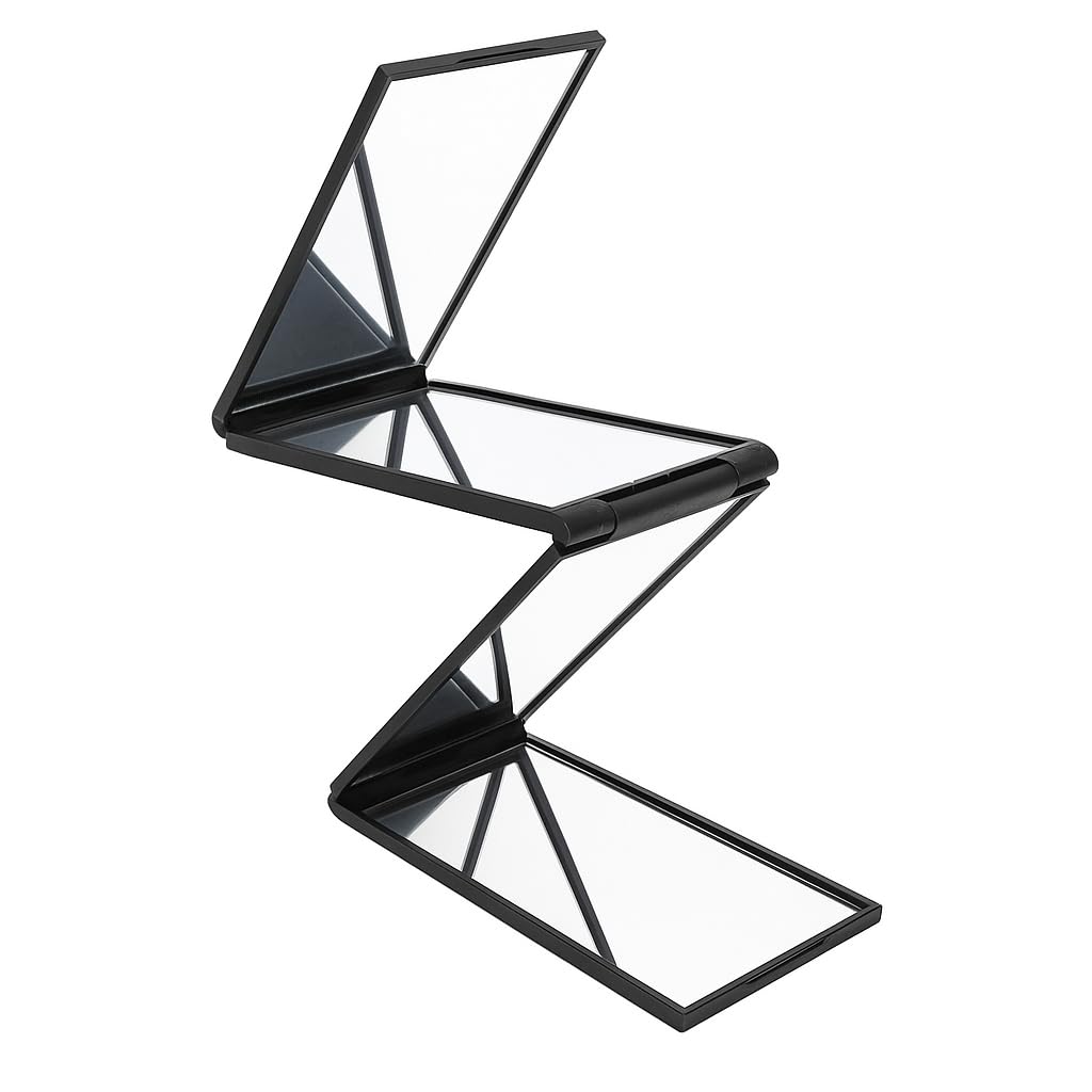 4 Way Mirror for Self Hair Cutting & Makeup Foldable Portable 360 Degree Desktop Barber Mirror for Back of Head Viewing Hair Styling Shaving, Grooming, Braiding, Haircut Tool for Home & Salon-image-26