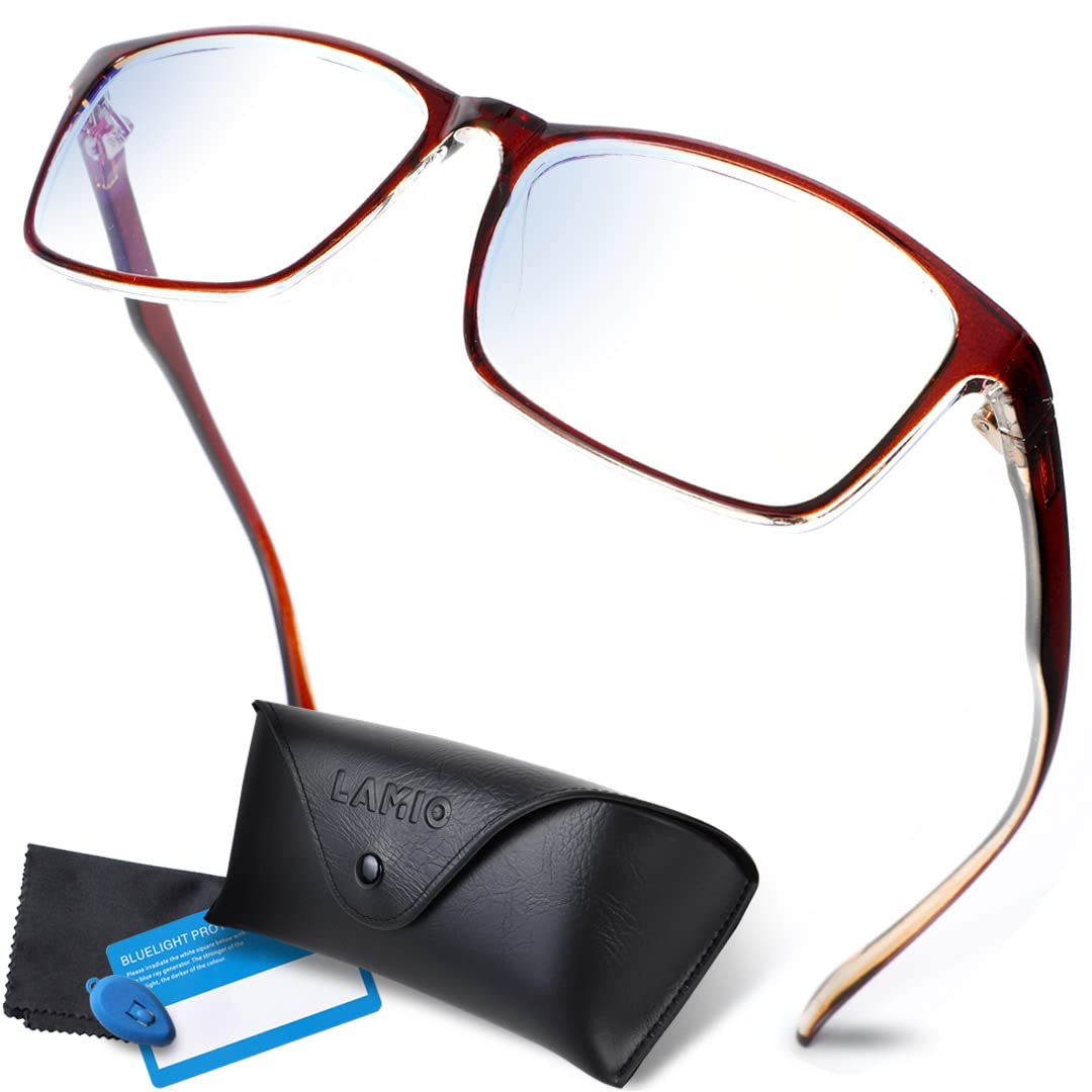 Amazon.co.jp: [LAMIO] ブルーライトカット メガネ PC用 度なし UV