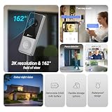 EZVIZ 5MP Sonnette sans Fil Exterieur Etanche avec Caméra et Carillon CP8 - 3