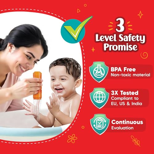 Image of Imagimake Bath Blocks Baby Toys | Leaps & Bounds Bath Toys for Toddlers 12+ Months | Educational Toy for Toddlers, Infants |3-in-1 Play & Learn-Strain, Stack & Learn Numbers| Gift for Kids 1+Year Old