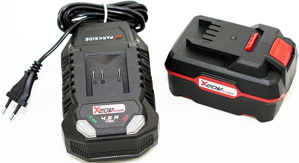 PARKSIDE® 20 V szlifierka kątowa PWSA 20-Li D4 w zestawie akumulator 4 Ah + breloczek do kluczy HEADNMORE® w pakiecie HEADNMORE®