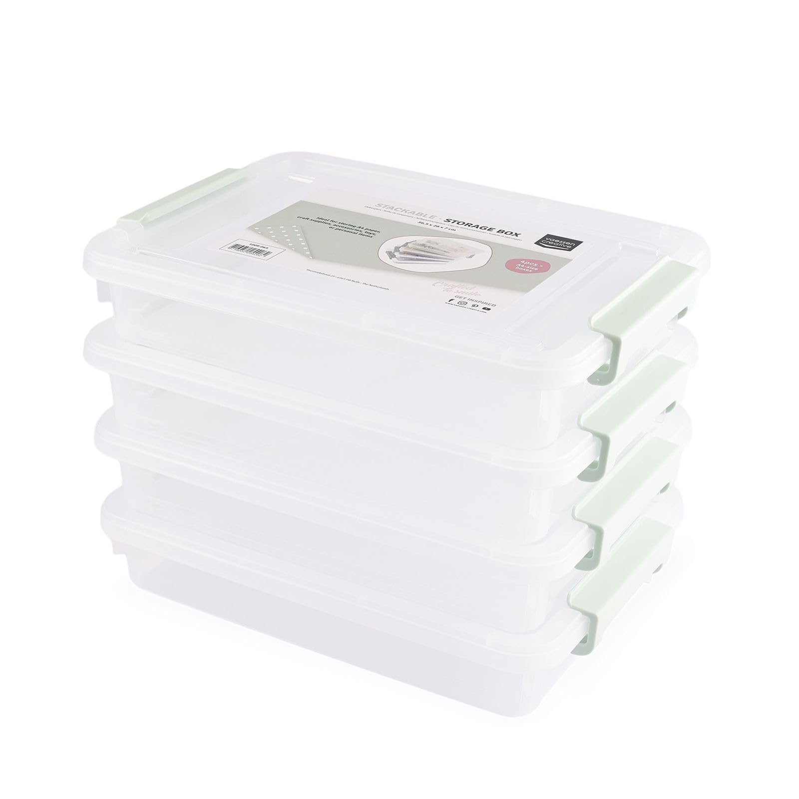 Boîtes de rangement en plastique transparent pour organiser le bureau et loisirs créatifs