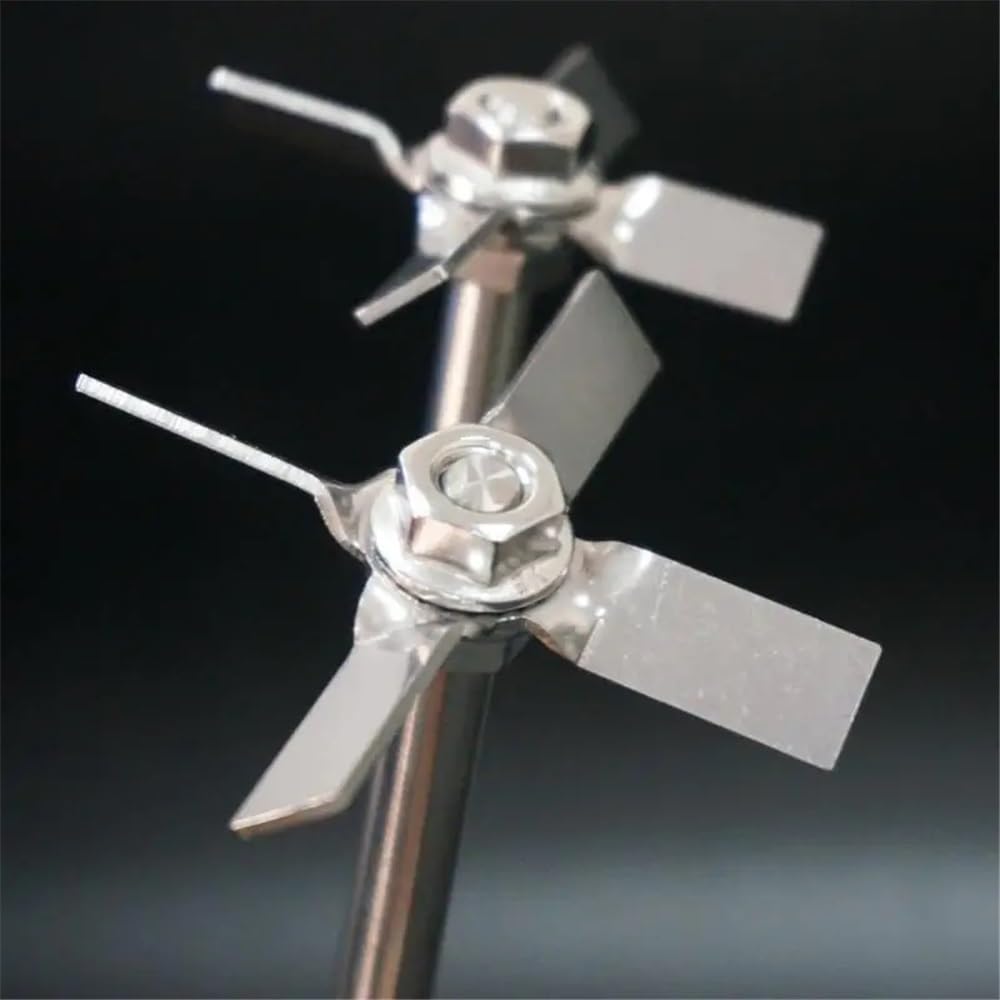 Sprzęt do przyrządów laboratoryjnych 1 zestaw 40 mm-120 mm 45° stal nierdzewna trzy liście wiosło mieszające do wyposażenia laboratoryjnego (100 x 8 x 400 mm)