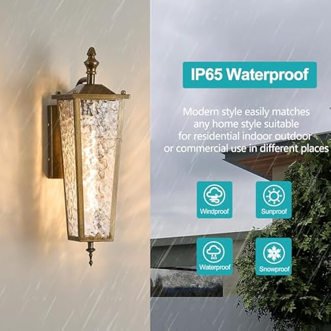 Outdoor Wall Light Fixtures Vintage Gold Exterior Wall Lantern Farmhouse Porch Sconce Lighting