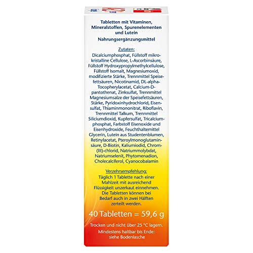 Doppelherz A-Z Complete DEPOT - 23 Vitamine, Mineralstoffe & Spurenelementen PLUS Lutein - 40 Retard-Tabletten – Bild 4
