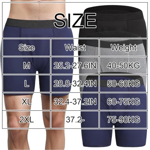 Alldry Underwear for Men, Alldry Men's Ultra-Absorbent Boxer Briefs, Comfortable Breathable,Reusable2