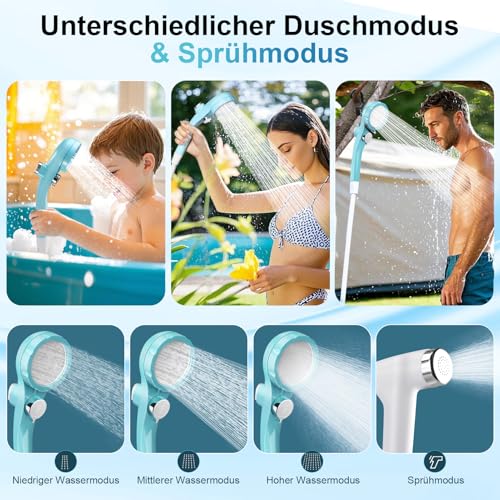 AUTOPkio Campingdusche Tragbare, Camping Dusche mit Akku 4500mAh – Ansicht 4
