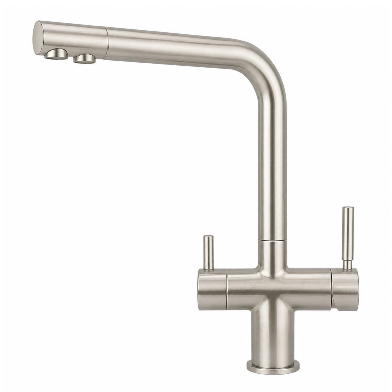 Rubinetto da cucina 3 vie Shurity 384 Acciaio Inox 3/8” (Nickel Spazzolato)