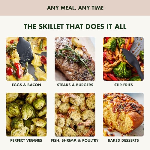 GreenPan Padella elettrica avanzata da 30,5 x 38,1 cm con coperchio, capacità 7 QT per pasti in famiglia, rivestimento in ceramica antiaderente senza PFA, friggere, soffriggere, soffriggere, cuocere a - immagine 6