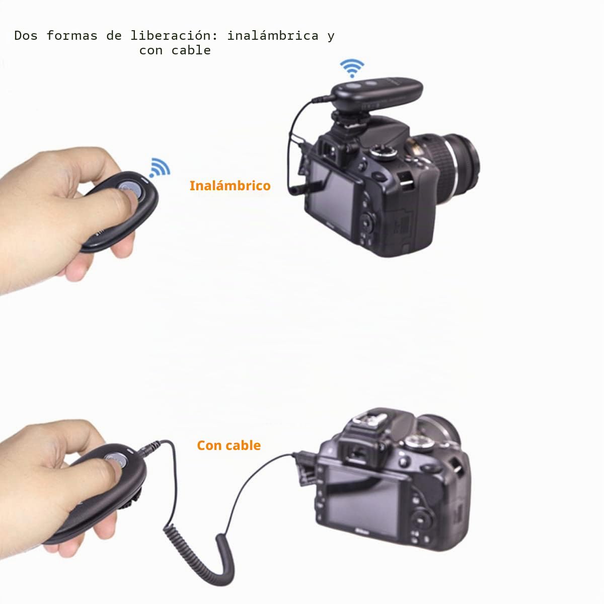 PHOLSY Disparador Remoto Disparador Inalámbrico con 2 Cables para Sony Alpha a1 a9 a58 a6000 a5000 a7iii HX350 HX400V HX300 a68 a37 a5100 a6300 a6500 a7ii a300 HX60 HX80 RX10IV a7RM2 a7S ZV-1