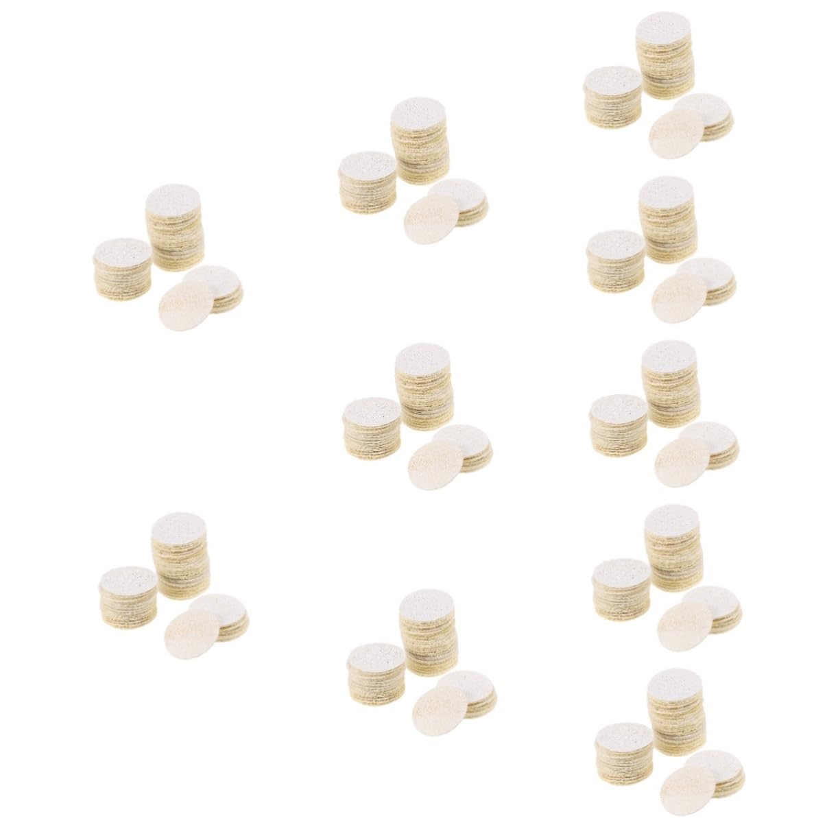 Healvian 500 Piezas Almohadillas De Lufa Esponja Facial Esponjas De Lufa Exfoliantes Almohadillas Redondas De Algodón De Bambú Almohadillas Exfoliantes Depurador Tina Protección De La Piel