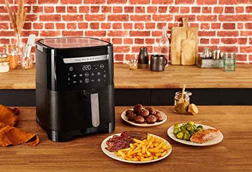 Tefal Freidora de aire caliente Easy Fry & Grill XXL 2 en 1 EY8018 | Freidora y parrilla | Inserto Flexcook para 2 platos al mismo tiempo | freidora saludable sin aceite | ahorra energía | 8 programas | 8 personas