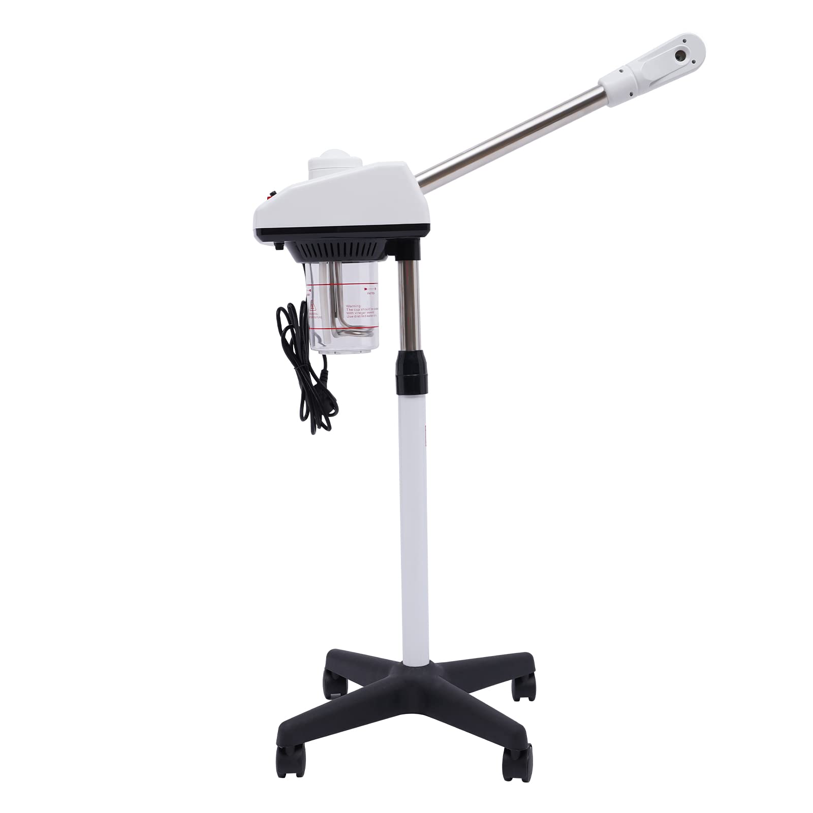 Gesichtsdampfer 180° Ozon Bedampfer Porenreiniger Dampf Spa Maschine Dampfgerät, Einziehbarer Design, Gesichtssauna Verdampfe mit Trockenbrandschutzfunktion