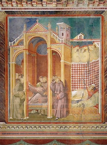 Tableau Giotto Di Bondone la vision du frère Agostino pour une décoration salon élégante