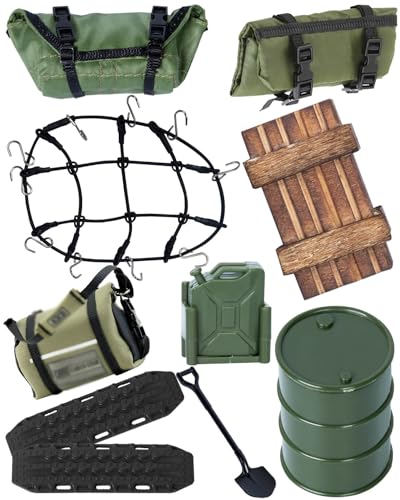 hopsupRC Crawler Car Decoration Mini Luggage Net/Simulation Decorative Package,Luggage,Sleeping...