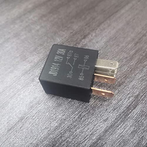 Kalmaegee 4 Packs 5 Pin Relay 12V 30A Starter Relay, Multi-Purpose Automotive Replacement Accessories Relay Heavy Duty Standard Relay For Car Motor, Fuel Pump, Fog Horn, Trunk Solenoid, Cooling Fan #TOP6