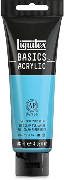 Liquitex Acrylique Basics Tube, Bleu Fluorescent, 118ml - 3