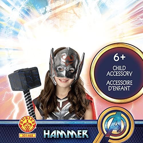 Rubies Official Marvel Thor Love & Thunder Movie, Mighty Thor Mjolnir Hammer