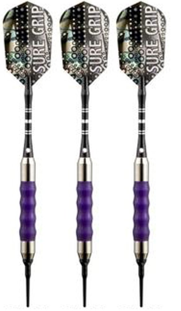 VIPER Sure Grip Soft Tip Darts with Accessory Kit (Purple, 18 Grams)