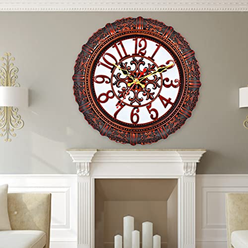 Image of Harbour Analog Stylish New Models Wall Clock with Designer Vintage Look for Home Living Room Hall Bedroom (Size Height 30.5 CM X Width 30.5 CM)- Home Decor Big Size Wall Clock Mz 235 C2