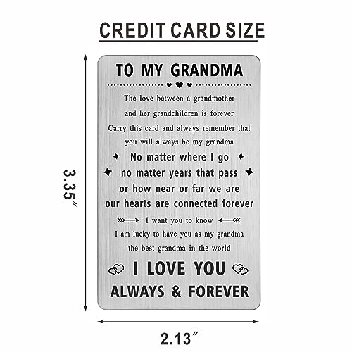 CPLJW to My Grandma Gifts from Grandchild - Grandma Birthday Card Gifts - Grandma Wallet Card Gifts2