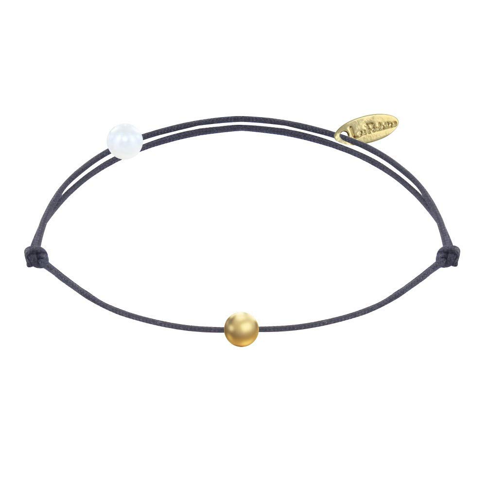 LES POULETTES BIJOUX - Bracciale Collegamento Piccola Perla Placcato Oro - Classics