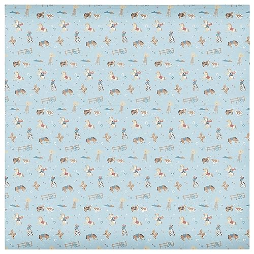 Image of Stephen Joseph Muslin Blanket Western Cowboy Country Ranch Farm Horse Southern Wrangler Lasso Cute Western 47 Inches X 100% Cotton