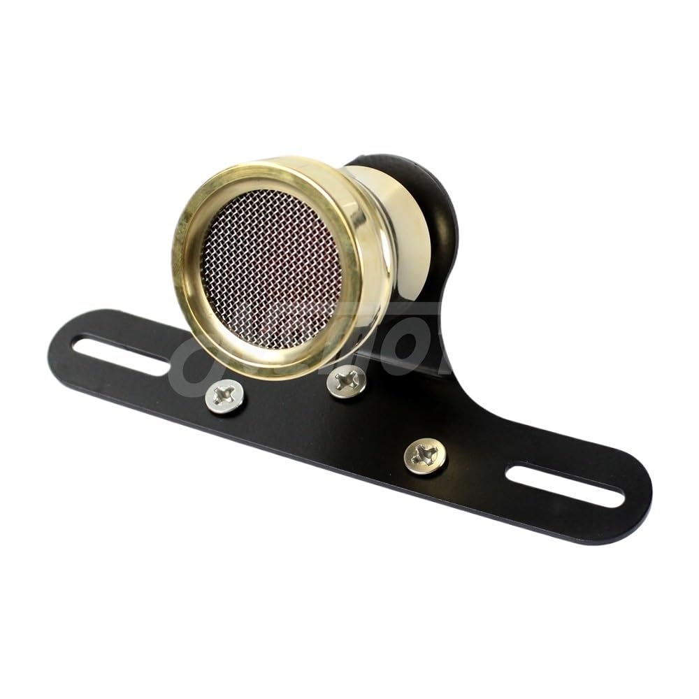 Fanale Posteriore Moto Stop Luce Motocicletta In Ottone Per Fanale Posteriore A LED Personalizzato Per Cafe Per Scrambler Griglia A Maglie Lampada Stop Freno Con Luce Targa