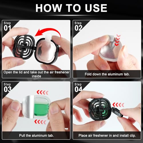 Image of JUSTTOP Jasmine Car Air Freshener, 6pk, Long Lasting Fragrance Holding for Over 180 Days, Fits 99% of Car Air Vents