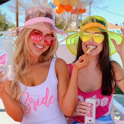 Matcheck 16 Heart Shaped Rimless Sunglasses Transparent Candy Colored Glasses Frameless Party Eyewear for Women4