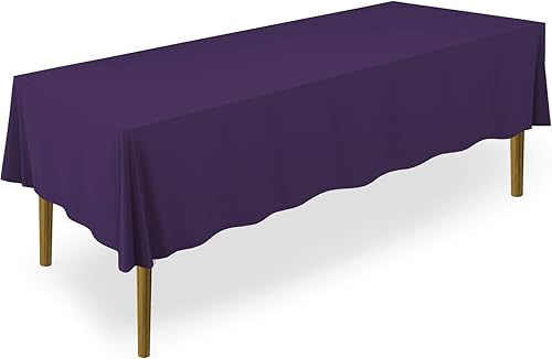 Lann's Linens - Mantel rectangular de tela de poliéster de primera calidad para bodas, banquetes y restaurantes