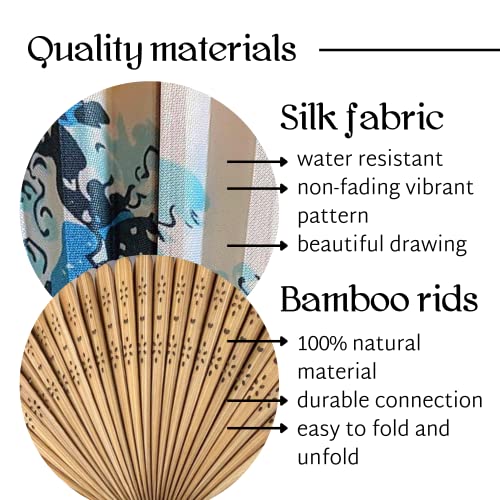 Yarrd DE3 Folding Fan Hand Fans For Women Wooden Folding Fan Bamboo Gan Hand Fans thumb #2