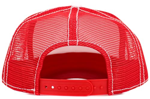 Image of KBETHOS Classic 5 Panel Cotton Twill Mesh Trucker Cap with Adjustable Snapback