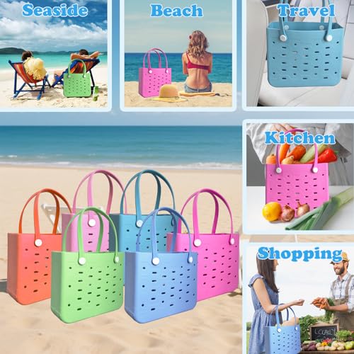 Rubber Tote Bag Large Beach Bag Waterproof Outdoor Tote Bag Washable Tote Portable Travel Bag Open Handbag2