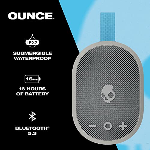 Image of Skullcandy Ounce Wireless Bluetooth Speaker - IPX7 Waterproof Mini Portable Speaker with 16 Hour Battery, Downward Firing Passive Radiator, and Ballistic Nylon Carry Strap