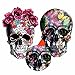 EXCEART 4 Fogli di Trasferimento di Calore Cranio Vestiti Adesivo Decorativo Patch Trasferimento Termico Ferro sulle Zone di Halloween Scheletro di Ferro sul Trasferimento di Calore