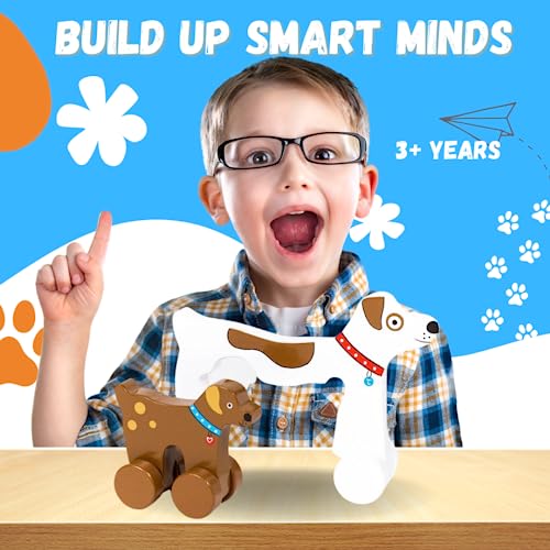 Image of Jack Rabbit Creations Inc Big & Little Wooden Push Toy Dog