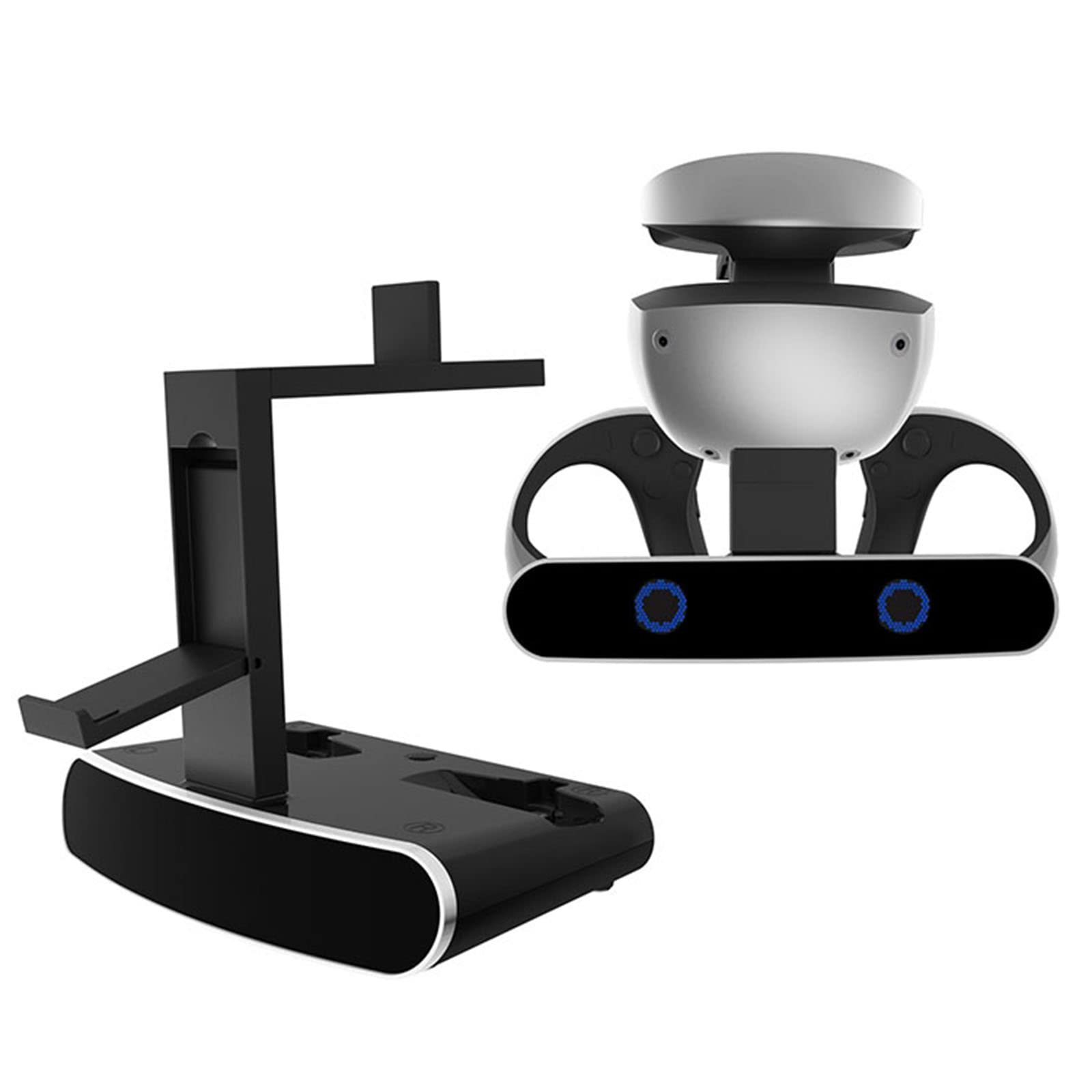 Stojak ładujący do ładowarki kontrolera PS VR2, podwójna stacja ładująca z uchwytem zestawu słuchawkowego