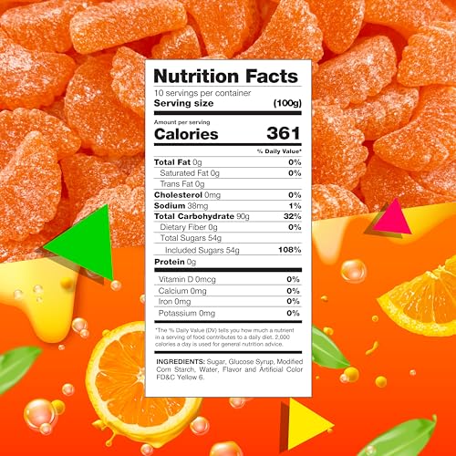 Caramelo de gelatina sabor naranja 2.2 lb miniatura 2